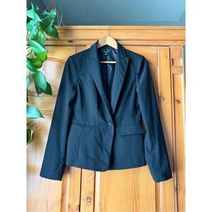 Ann Taylor one button Classic blazer in stretch Cotton Shorts ZS 6